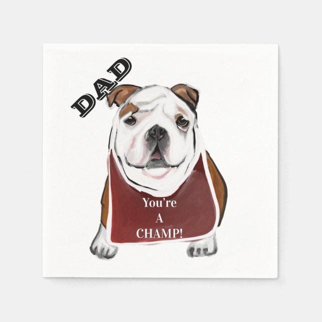SERVIETTE EN PAPIER BULLDOG (Devant)