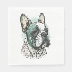 Serviette En Papier bulldog français