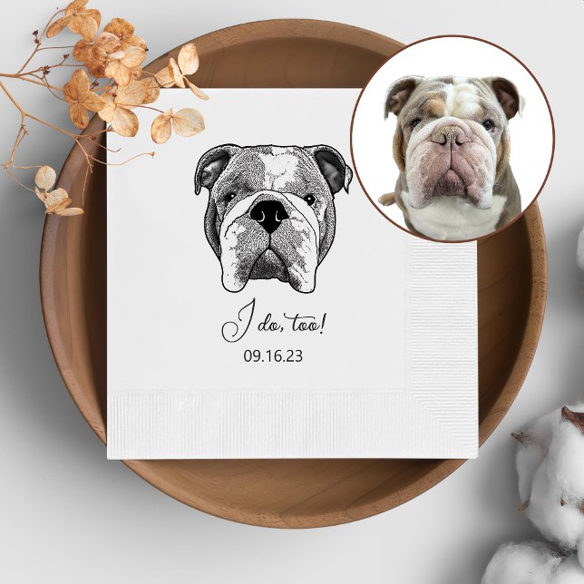 Serviette En Papier Bulldog Personnalisé Je fais aussi (Créateur téléchargé)