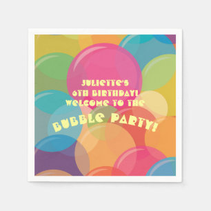 Serviette En Papier Bulle colorée Papier d'anniversaire Napkin