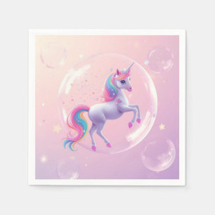 Serviette En Papier Bulle Unicorne