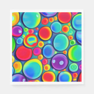 Serviette En Papier Bulles Arc-en-Ciel