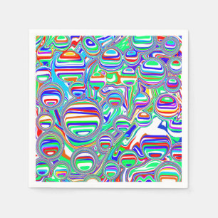 Serviette En Papier Bulles colorées Art numérique Abstrait