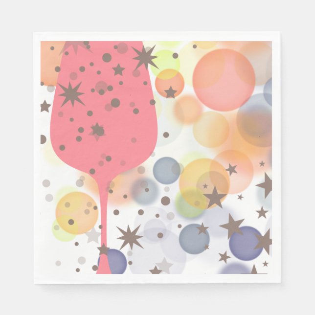 Serviette En Papier Bulles de champagne (Devant)