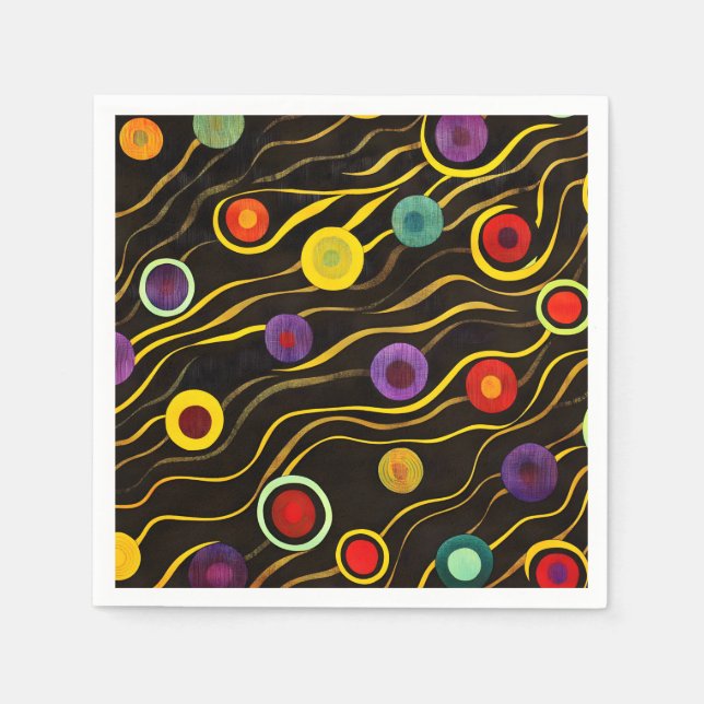 Serviette En Papier Bulles et ondulations 1 (Devant)