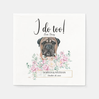 Serviette En Papier Bullmastiff Chien Mariage Cocktail Napkins