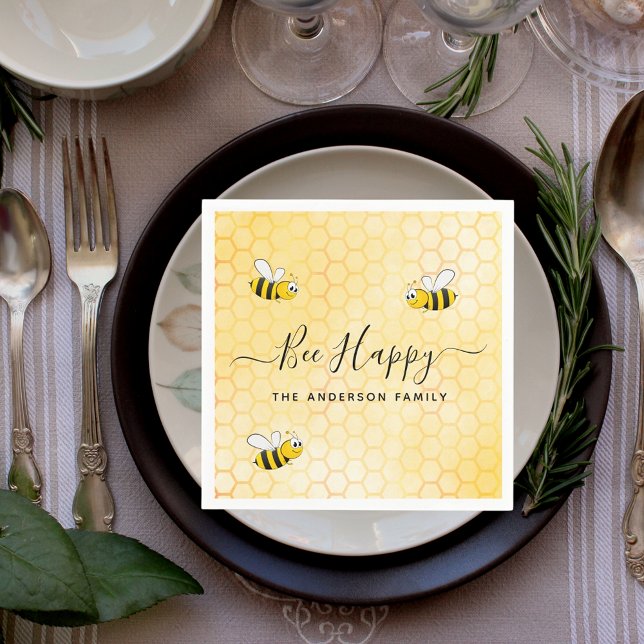 Serviette En Papier Bumble abeilles bree heureux été amusant nom de l' (Créateur téléchargé)