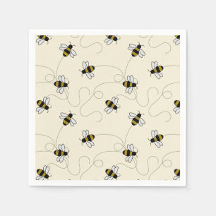Serviette En Papier Bumblebee mignonne Caricature Meurtre Motif d'abei