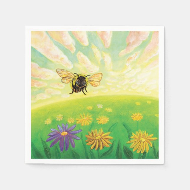 Serviette En Papier Bumblebee sur l'Horizon (Devant)