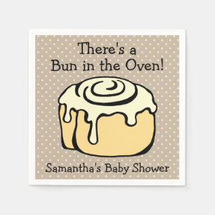 Serviette En Papier Bun in the Oven Cute Modern Baby shower Garçon / 