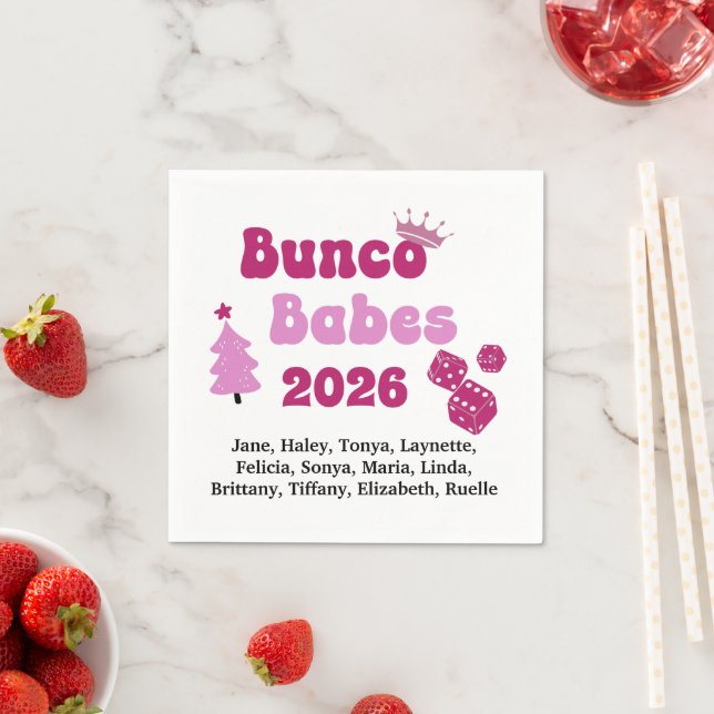 Serviette En Papier Bunco Babe personnalisée  (En situation)