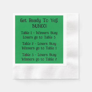 Serviette En Papier Bunco Directions Napkin en Vert