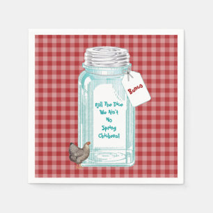 Serviette En Papier Bunco Funny Vintage Canning Jar Pap de poulet de p