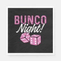 Bunco Napkins Bunco Décorations de fête de nuit