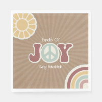 Bundle Joy Peace Pink Brown Hippie Baby shower