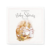 Bunny Baby shower fille rose