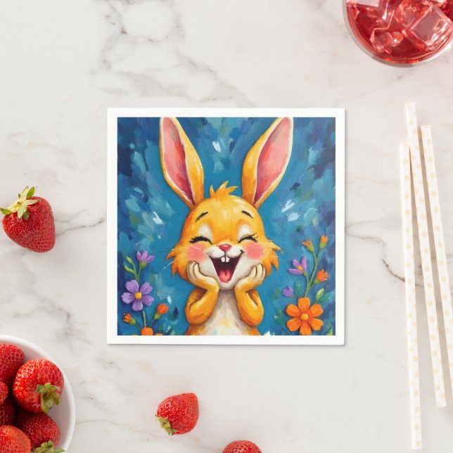 Serviette En Papier Bunny Bliss (En situation)