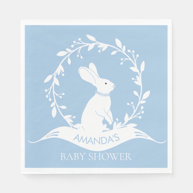 Serviette En Papier BUNNY Boys Baby shower papier serviettes (Devant)