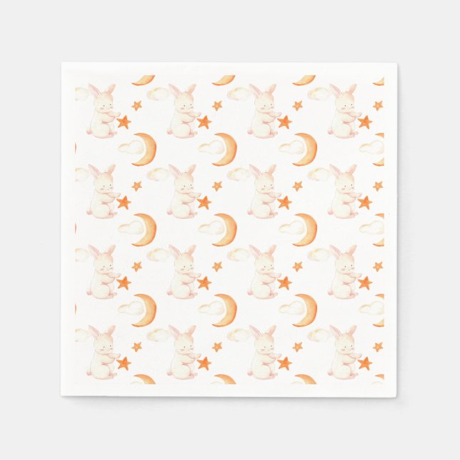 Serviette En Papier Bunny Dreams Baby shower neutre (Devant)