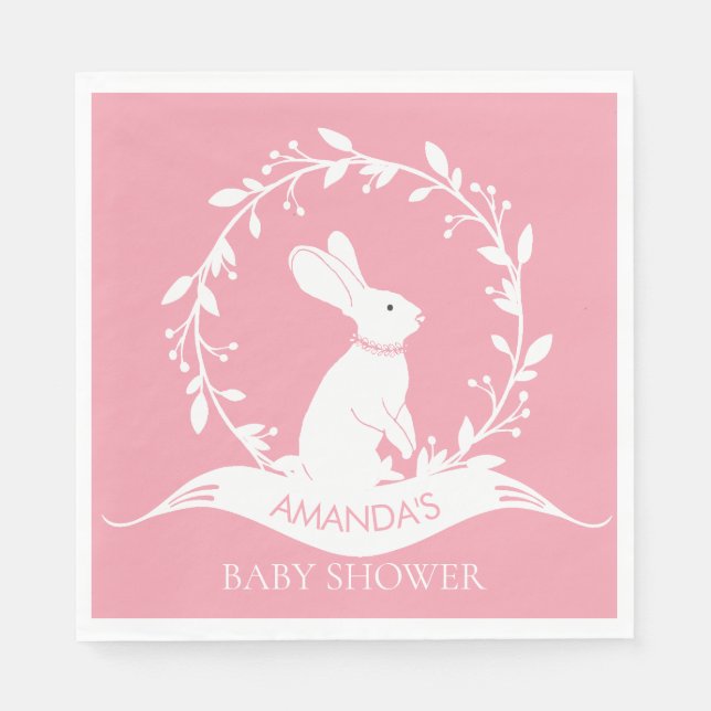 Serviette En Papier BUNNY Girls Baby shower Papier serviettes (Devant)