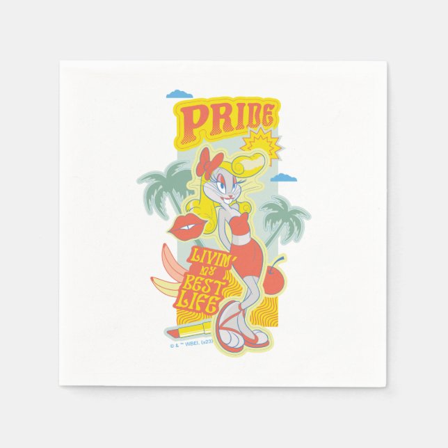 Serviette En Papier BUNNY™ Pride - Livin' My Best Life (Devant)