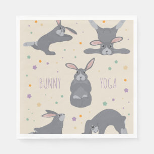 Serviette En Papier Bunny Yoga