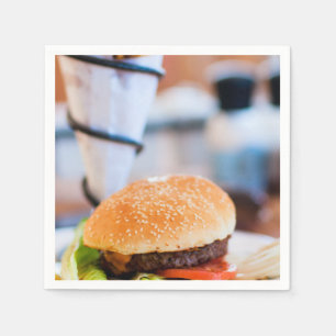 Serviette En Papier Burger et frites