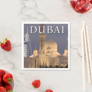 Serviette En Papier Burj al Arab   Mosquée du soir Dubaï