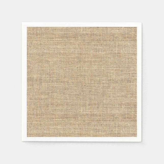 Serviette En Papier Burlap Vintage rustique (Devant)