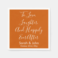 Burnt Orange Personnaliser Script Mariage Réceptio