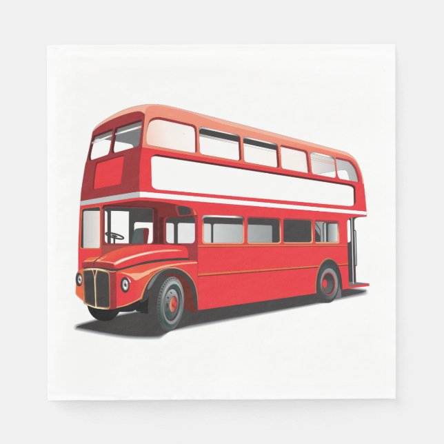 Serviette En Papier Bus Double Decker (Devant)