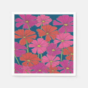 Serviette En Papier Bushel of Bright Cosmos