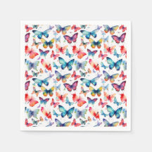 Butterfly Watercolor Colorful Summer Pattern