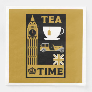 Serviette En Papier Buveurs de thé britannique classique