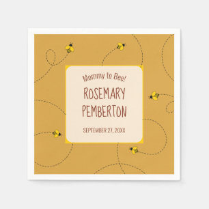 Serviette En Papier Buzz Bees Amber Gold Mommy to Bee Baby shower