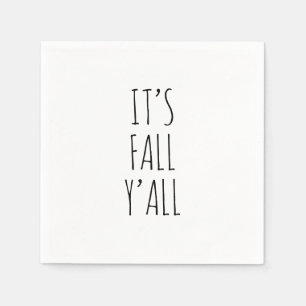 Serviette En Papier C’est automne, tout simple décontracté joli typogr