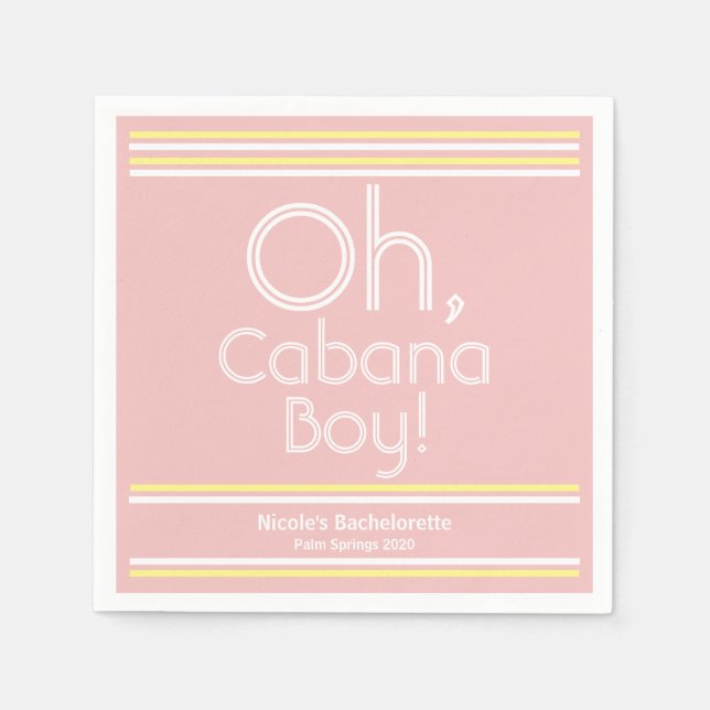 Serviette En Papier Cabana Boy Cocktail Napkins (Devant)