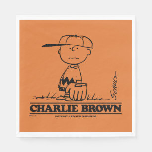Serviette En Papier cacahuètes   Charlie Brown Jouer à la balle