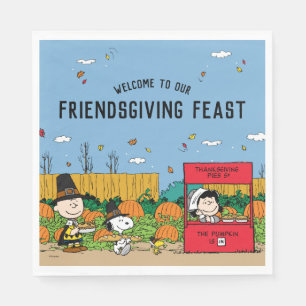 Serviette En Papier cacahuètes   Charlie Brown Thanksgiving Fete