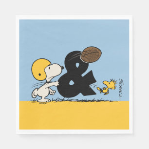 Serviette En Papier cacahuètes   Football Snoopy & Woodstock