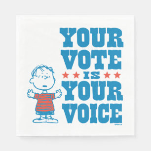 Serviette En Papier cacahuètes Linus - Votre vote est votre choix