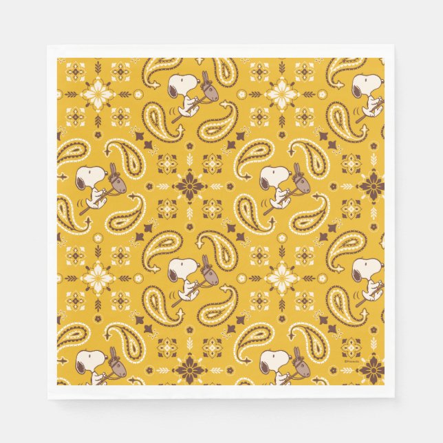 Serviette En Papier cacahuètes | Snoopy Bandana Cowboy (Devant)