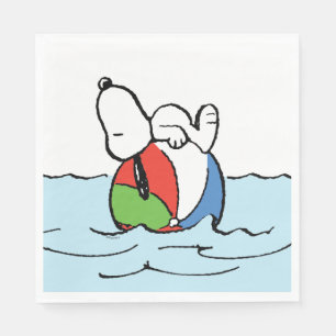 Serviette En Papier cacahuètes   Snoopy Beach Ball Beach