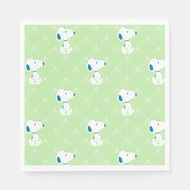 Serviette En Papier cacahuètes | Snoopy Green Deco Dreams Motif (Devant)