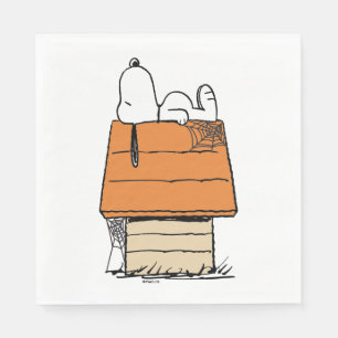 Serviette En Papier cacahuètes   Snoopy Halloween Nap