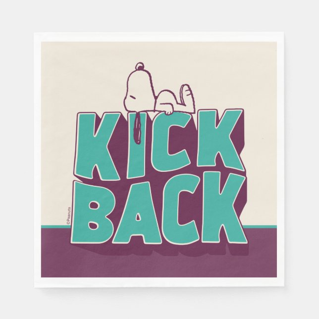 Serviette En Papier cacahuètes | Snoopy Kickback (Devant)