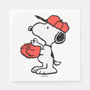 Serviette En Papier cacahuètes   Snoopy Making the Catch