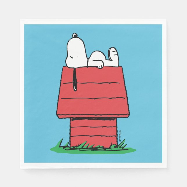 Serviette En Papier cacahuètes | Snoopy Napping (Devant)