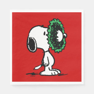 Serviette En Papier cacahuètes Snoopy pour les fêtes