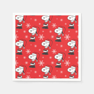 Serviette En Papier cacahuètes Snoopy Santa Claus